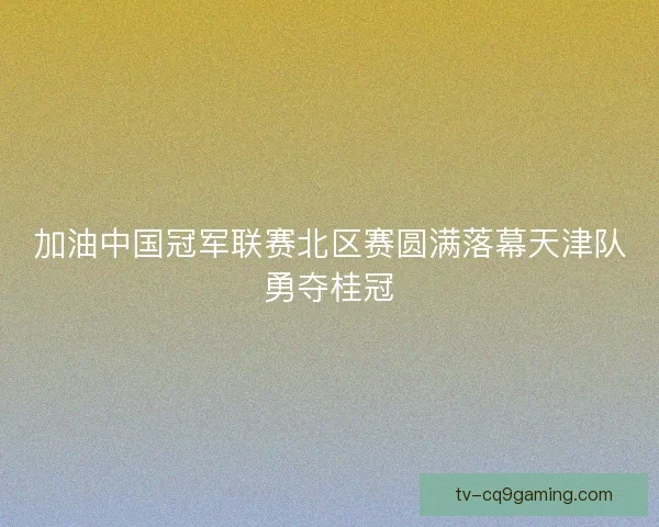 加油中国冠军联赛北区赛圆满落幕天津队勇夺桂冠